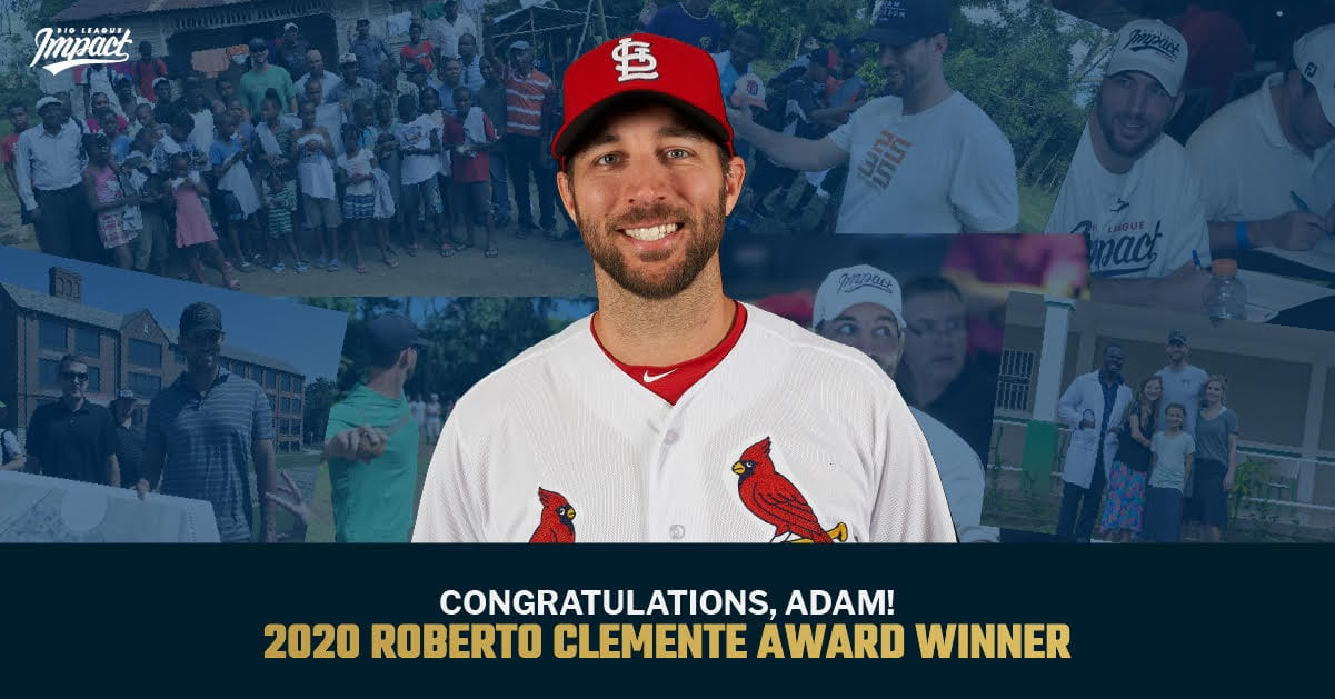 Adam Wainwright Wins 2020 Roberto Clemente Award - Big League Impact
